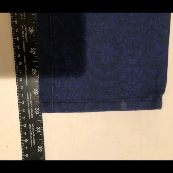 Christopher Blue size 12 blue print skinny stretch denim jeans NWT - Picture 11 of 16